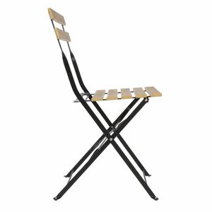 Bolero Perth Pavement Style Folding Chairs Wood Effect (Pack of 2) - FU539 - 3