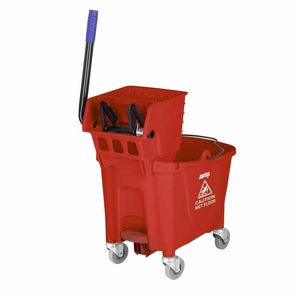 Jantex 30ltr Mop Bucket with Foot Pedal release - Red - FW868 - 3