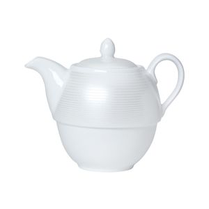 William Edwards Spiro Teapots White 460ml (Pack of 6) - VV3009 - 1