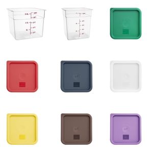 Hygiplas 5.5Ltr & 7Ltr Square Storage Bundle with 7 Colour Lids - SA795 - 1