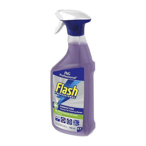 Flash Professional Disinfecting Cleaning Spray for Food Surfaces 750ml (Pack of 6) - DX563 - 2