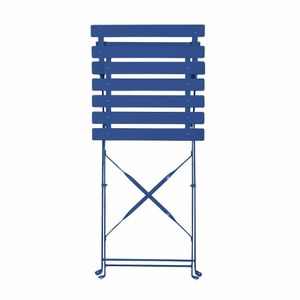 Bolero Perth Pavement Style Folding Chairs Dark Navy (Pack of 2) - FU541 - 3