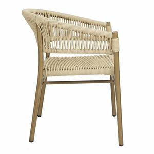 Bolero Florence Natural Rope Twist Wicker Chairs (Pack of 2) - FU532 - 3