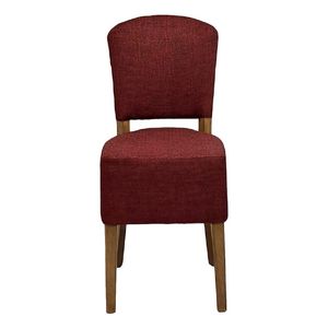 Hanoi Dining Chair In Weathered Oak with Shetland Scarlet Seatpad (Pack of 2) - HP766 - 3
