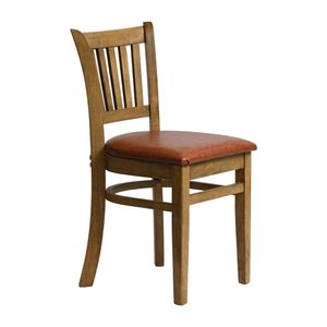 Manhattan Dining Chair in Weathered Oak with Bison Tan Seat (Pack of 2) - HX815 - 3