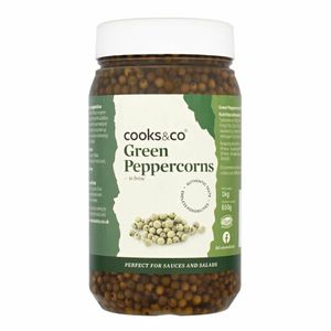 Cooks & Co Whole Green Peppercorns in Brine 1kg - KA066 - 1