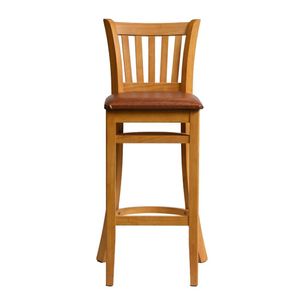 Manhattan Bar Chair in Soft Oak with Bison Tan Seat - HX857 - 1