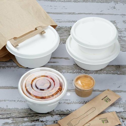 Fiesta Recyclable PET Lids for 400/500ml Bowl Bases (Pack of 50) - HW026 - 6