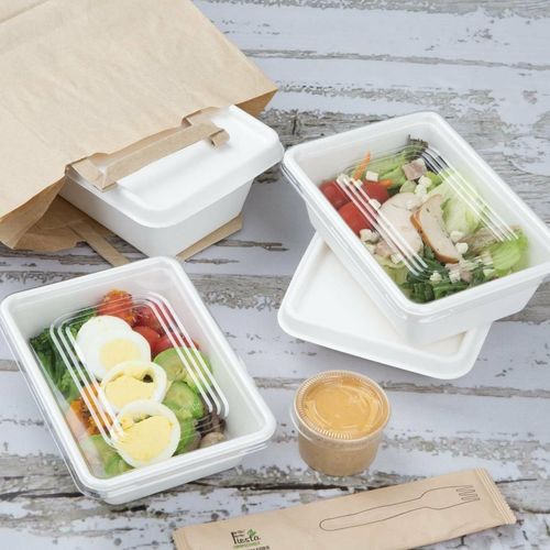 Fiesta Compostable Bagasse Food Container Bases 1000ml (Pack of 100) - HW036 - 6