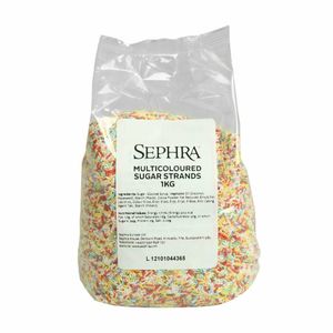 Sephra Multicoloured Sugar Strands 1kg - HU137 - 1