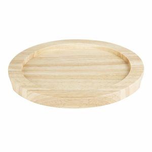 Olympia Hevea Board for Cast Iron Round Eared Dish 235mm for FW816 - FU294 - 1