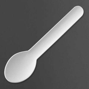 Fiesta Compostable Paper Teaspoons 132mm (Pack of 100) - HT486 - 1
