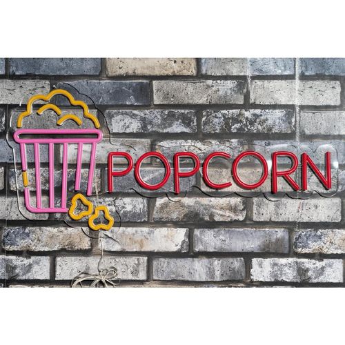 A1 Equipment Popcorn Neon Style LED Light-up Sign A7374 - HT419 - 4