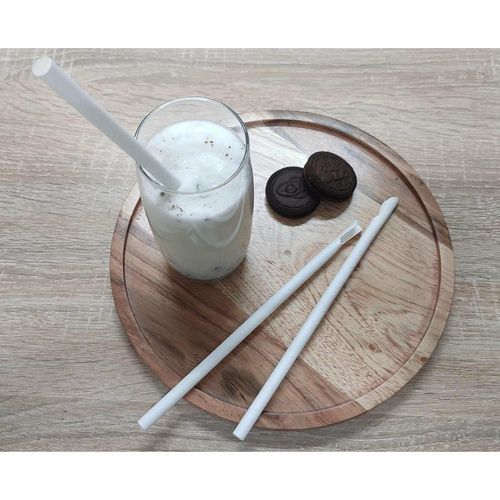Fiesta Compostable Paper Spoon Straw White 210x8mm (Pack of 250) - HU367 - 4