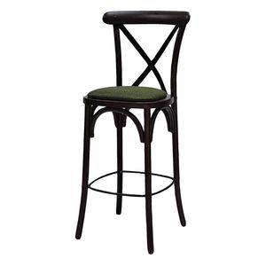 Bristol Bar Chair in Dark Walnut with Shetland Forest Seat - HX877 - 1