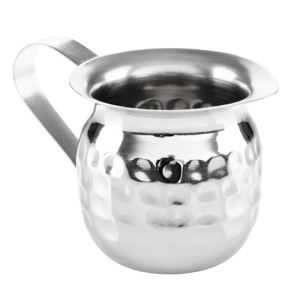 Olympia Mini Hammered Stainless Steel Milk Jug 78ml (Pack of 6) - HY117 - 1