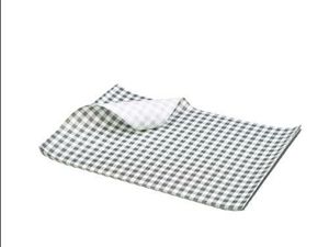 Greaseproof Paper Black Gingham Print 25 x 20cm - 1