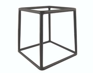 Genware Black Anti-Slip Buffet Riser 18 x 18cm - 1