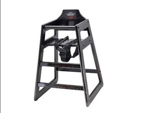 Wooden High Chair - Dark Wood - 1
