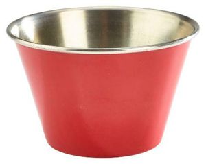 GenWare Red Stainless Steel Ramekin 17cl/ 6oz (Pack of 24) - 1