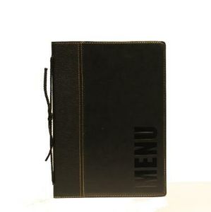 Contemporary A5 Menu Holder Black 4 Pages - 1
