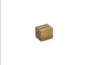 Acacia Wood Sign Holder 3 x 2.5 x 2.5cm - 1