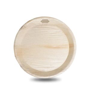 Custom Branded Large Round Disposable Palm Leaf Plate - 1