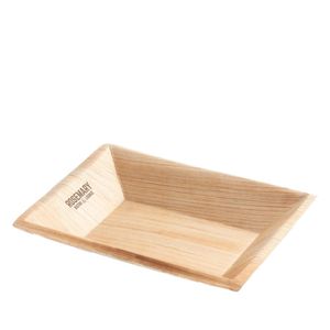 Custom Branded Medium Rectangular Disposable Palm Leaf Plate - 1