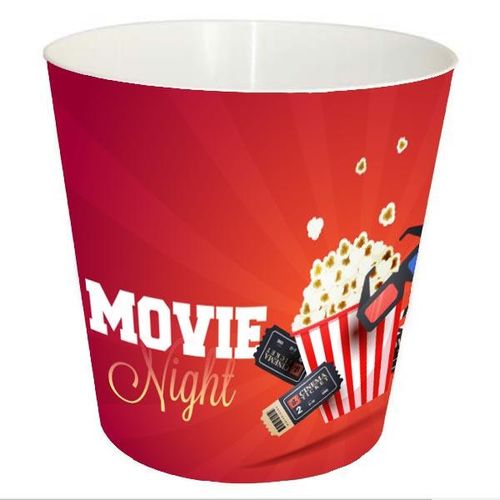 Custom Branded Reusable Plastic Popcorn Bucket - 1