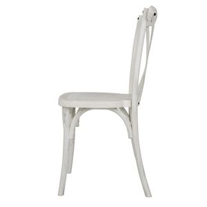 Bolero Manhattan Cross-Back Resin Chairs Limewash (4 Pack) - HW280 - 3