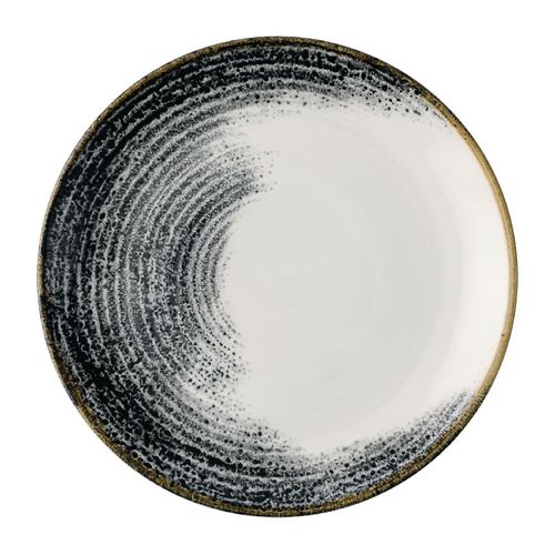 Churchill Homespun Accents Black Evolve Coupe Plates 217mm (12 Pack) - JA058 - 1