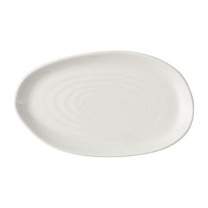 Churchill Envisage Natural White Organic Oblong Plates 220x130mm (6 Pack) - JA070 - 1