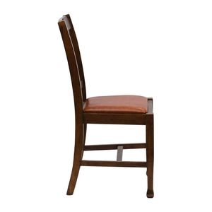 Lattice Back Dining Chair in Vintage Wood with Bison Tan Seat (6 Pack) - JA281 - 3