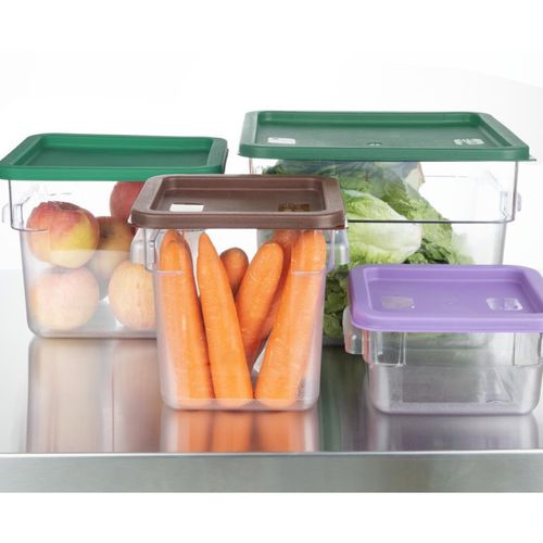 Hygiplas Square Food Storage Container Lid Blue Small - HY410 - 5