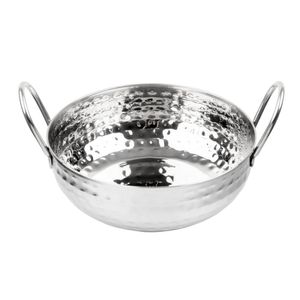 Olympia Table Presentation Hammered Kadai Dish Stainless Steel 170mm - HY106 - 3