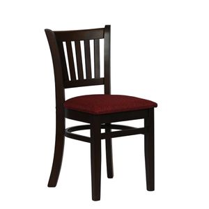 Turin Dining Table with 4 Manhattan Chairs in Dark Walnut with Shetland Scarlett - JA206 - 1