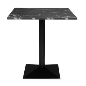 Bolero Complete Table Square Black Stone Effect 700mm - HW851 - 1