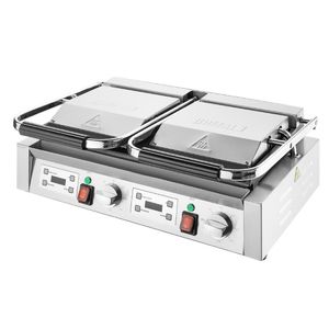 Buffalo Double Contact Grill Flat Base Ribbed Top Plate - CU612 - 3