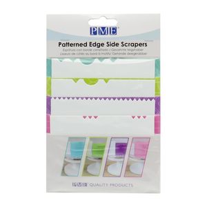 PME Side Scrapers Patterned Edge Plastic (4 Pack) - HZ040 - 3