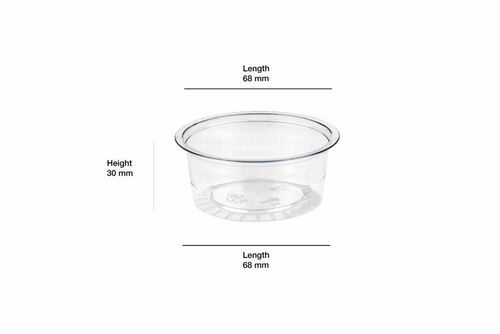 3oz rPET Sauce/Portion Pot (Case of 1000) - 2