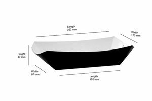Large Black Compostable Meal Tray (Case of 500) - 4