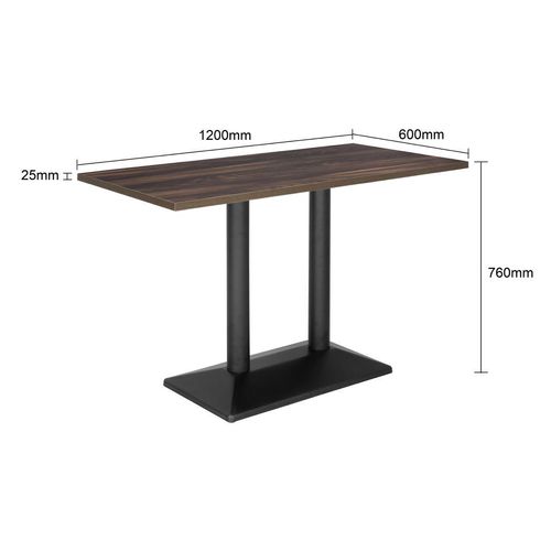 Bolero Indoor Dining Table Dark Wood 1200mm - JB843 - 5