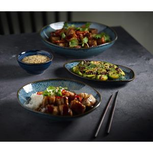 Churchill Envisage Cascade Sapphire Blue Natural Bowls 220mm (6 Pack) - JC659 - 3