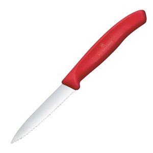 Victorinox Swiss Classic Paring Knife Wavy Pointed Tip Red 19cm - JK099 - 1