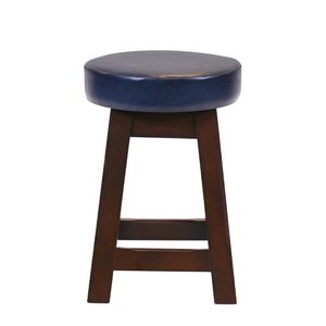 Everyday Wessex Dark Walnut Low Stool with Bison Midnight Seat (2 Pack) - JF979 - 1