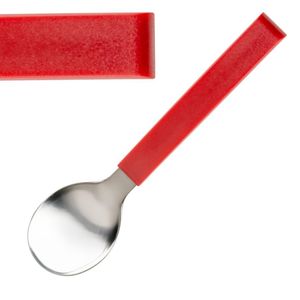Amefa Select Straight Dessert Spoons Red (12 Pack) - JD251 - 1