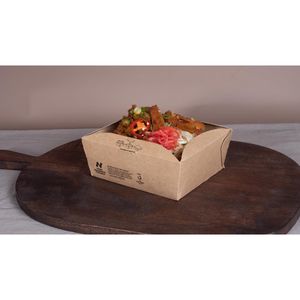 Notpla Clip & Close Food Boxes 1000ml - Kraft (260 Pack) - JB812 - 3