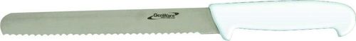 Genware 8'' Bread Knife White (Serrated) - K-BR8W - 1