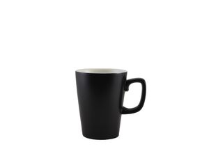 Genware Porcelain Matt Black Latte Mug 34cl/ 12oz (Pack of 6) - 322135MBK - 1