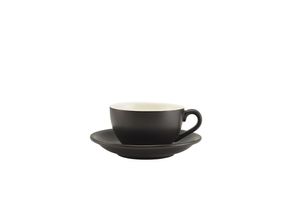 Genware Porcelain Matt Black Saucer 13.5cm/ 5.25 (Pack of 6) - 182113MBK - 3
